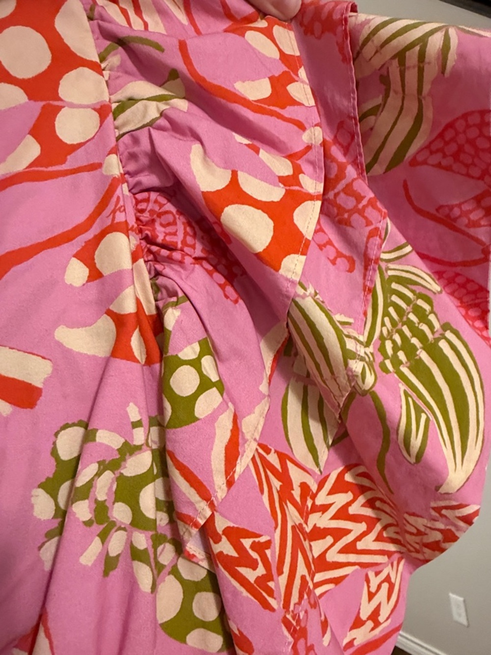 Farm Rio Pink Tropical Button-Front Dress - Picture 4 of 5
